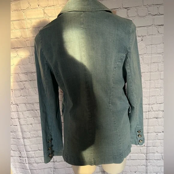 Venessa Scott Denim double breasted denim blazer